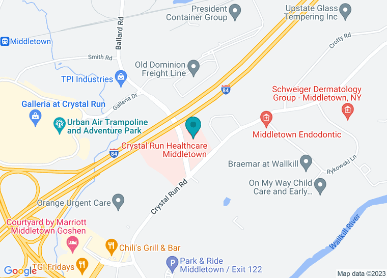 Map of Crystal Run Healthcare